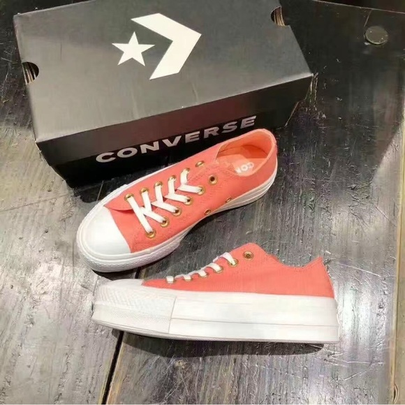 Converse Chunk Taylor All Star Lift Platform OX Pink Driftwood Canvas W7/560675C - Picture 1 of 9